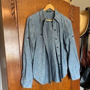 Lauren Jeans Co. Blue Chambray Shirt - S(?)